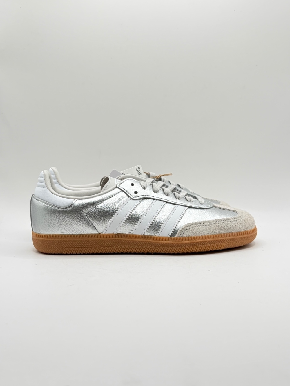 Adidas Samba OG J Silver Metallic White Gum KK2327 Size 4Y/5 Women’s New